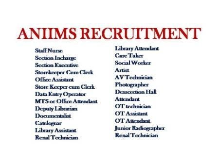 ANIIMS Recruitment